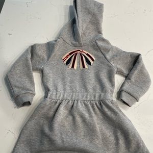 Toddler girl Gucci bow hoodie dress